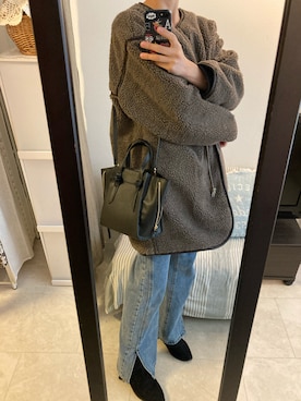 「classicalelf（クラシカルエルフ）のアイテム（ノーカラージャケット）」を使った、monaさん（レディース・163cm）の秋コーディネート