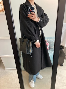 「WEGO（ウィゴー）のアイテム（チェスターコート）」を使った、monaさん（レディース・163cm）の秋コーディネート