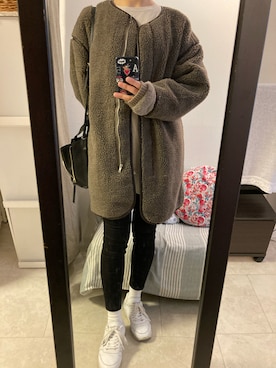 「classicalelf（クラシカルエルフ）のアイテム（ノーカラージャケット）」を使った、monaさん（レディース・163cm）の秋コーディネート