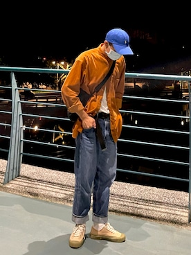「EXCELSIOR（エクセルシオール）のアイテム」を使った、po.iruiiiiさん（メンズ・174cm）の夏コーディネート