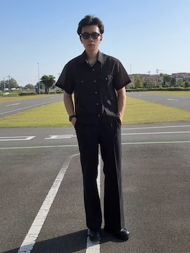 「JINS（ジンズ）のアイテム」を使った、りゅうきさん（メンズ・170cm）の夏コーディネート