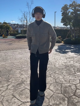 「アイテム（モカシン/デッキシューズ）」を使った、りゅうきさん（メンズ・170cm・20代）の冬コーディネート