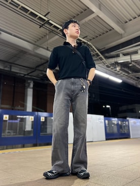 「CALLNE（カルネ）のアイテム」を使った、りゅうきさん（メンズ・170cm）の夏コーディネート