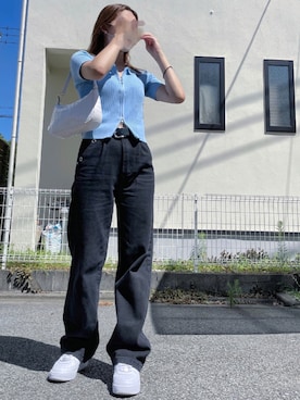 「blue」｜みいとかなさん（レディース・155cm）の夏コーディネート