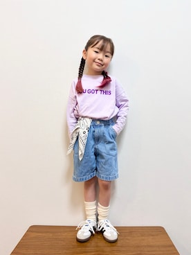 「アイテム（シューズ）」を使った、892kiさん（キッズ・110cm）の春コーディネート