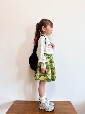 「BAYFLOW（ベイフロー）のアイテム（バッグ）」を使った、892kiさん（キッズ・110cm）の春コーディネート