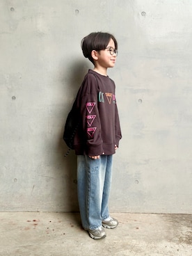 「BAYFLOW（ベイフロー）のアイテム（バッグ）」を使った、892kiさん（キッズ・110cm）の春コーディネート