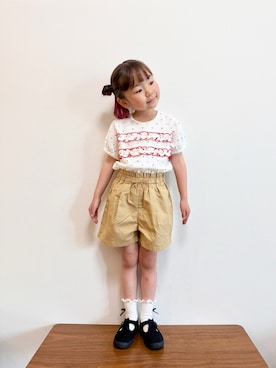 「こども ビームス（コドモビームス）のアイテム（シューズ）」を使った、892kiさん（キッズ・110cm）の春コーディネート