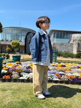 「green label relaxing（グリーンレーベルリラクシング）のアイテム」を使った、892kiさん（キッズ・110cm）の春コーディネート