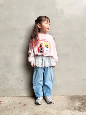 「pairmanon（ペアマノン）のアイテム」を使った、892kiさん（キッズ・110cm）の春コーディネート