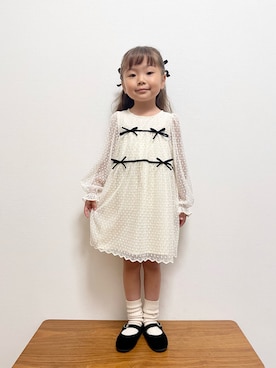 「アイテム（ワンピース）」を使った、892kiさん（キッズ・120cm）の秋コーディネート