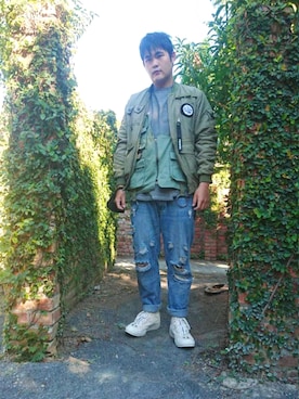 「Slightly Numb（スライトリーナム）のアイテム」を使った、wade_sssさん（メンズ・181cm）の秋コーディネート