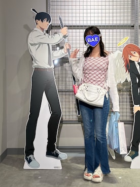 「アイテム（タンクトップ）」を使った、𝕽さん（レディース・165cm）の秋コーディネート
