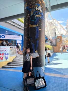 「アイテム（トートバッグ）」を使った、𝕽さん（レディース・165cm）の秋コーディネート