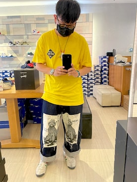 「FR2」｜「アイテム（パンツ）」を使った、GuanMingさん（メンズ・172cm）の秋コーディネート