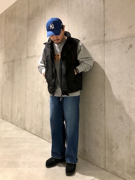 「WILD THINGS（ワイルドシングス）のアイテム（ダウンベスト）」を使った、Jun さん（メンズ・176cm）の秋コーディネート