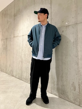 「URBAN RESEARCH（アーバンリサーチ）のアイテム（ブルゾン）」を使った、Jun さん（メンズ・176cm）の冬コーディネート