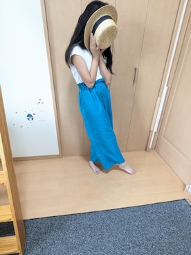 「GU（ジーユー）のアイテム」を使った、popotan724さん（キッズ・149cm）の夏コーディネート