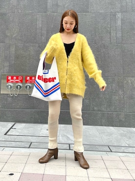 「アイテム（バッグ、ホワイト系）」を使った、izumi  ishiketaさん（レディース・157cm）の秋コーディネート