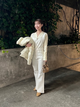 「PAPILLONNER（パピヨネ）のアイテム」を使った、ajiiko27さん（レディース・160cm）の春コーディネート
