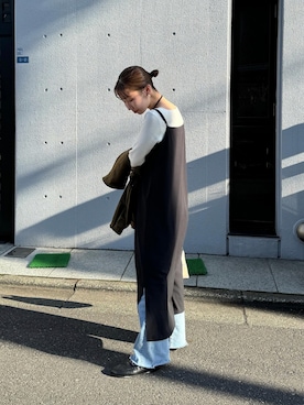「PAPILLONNER（パピヨネ）のアイテム」を使った、ajiiko27さん（レディース・160cm）の春コーディネート