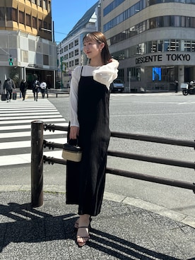 「PAPILLONNER（パピヨネ）のアイテム」を使った、ajiiko27さん（レディース・160cm）の春コーディネート