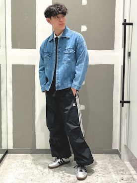 「スリーストライプス」｜「アイテム（ジャケット/アウター）」を使った、MMさん（メンズ・168cm）の夏コーディネート