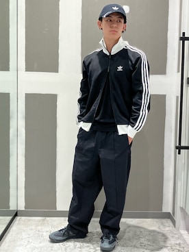 「adidas（アディダス）のアイテム（帽子）」を使った、MMさん（メンズ・168cm）の秋コーディネート