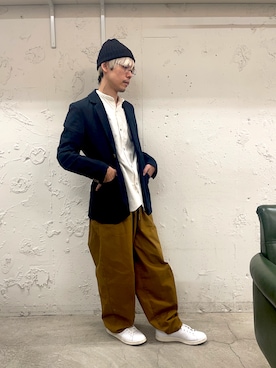 「FRANK LEDER（フランクリーダー）のアイテム（ジャケット/アウター）」を使った、atsuikeさん（メンズ・171cm）の秋コーディネート