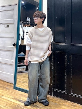 「niko and...（ニコアンド）のアイテム」を使った、daikinikoandさん（メンズ・169cm）の夏コーディネート