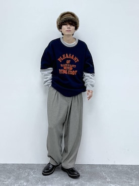 「テーパードパンツ」｜daikinikoandさん（メンズ・169cm）の冬コーディネート