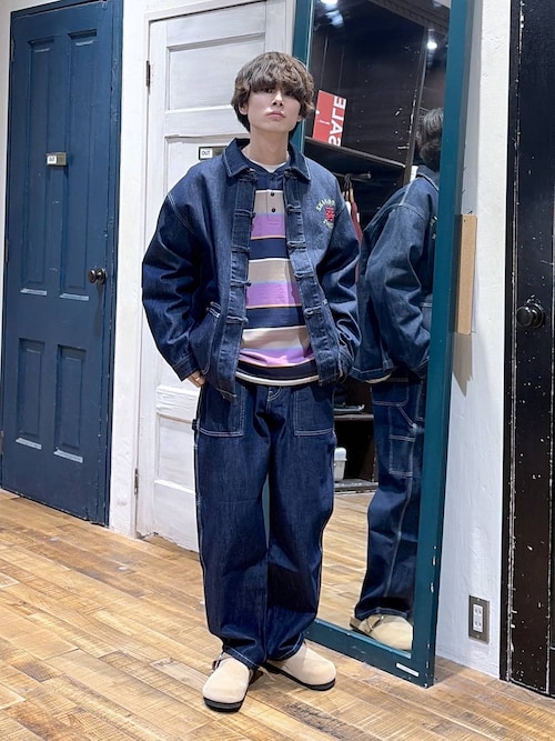 niko and... JEANS✨デニム　セットアップ　インディゴ染め M セール】[niko and JEANS] EMBROIDERED DENIM JACKET（デニム