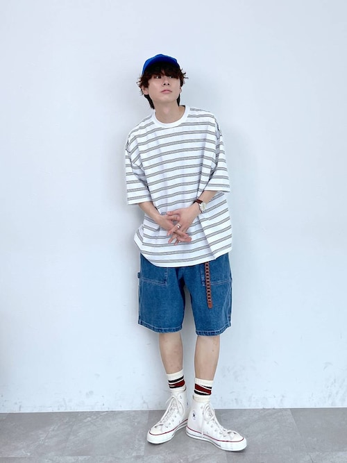 ペインターデニムショートパンツ
