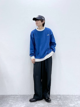 「NUMERALS（ヌメラルズ）のアイテム（スラックス）」を使った、daikinikoandさん（メンズ・169cm）の冬コーディネート