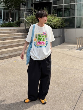 「Fishs Eddy（フィッシュエディ）のアイテム」を使った、daikinikoandさん（メンズ・169cm）の夏コーディネート
