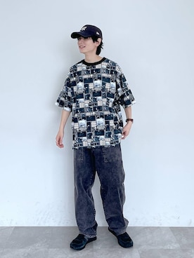 「アイテム（Tシャツ/カットソー、その他）」を使った、daikinikoandさん（メンズ・169cm）の夏コーディネート