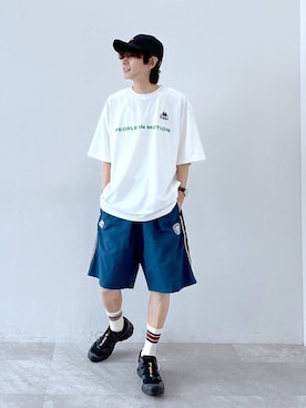 「アイテム（キャップ）」を使った、daikinikoandさん（メンズ・169cm・20代）の夏コーディネート