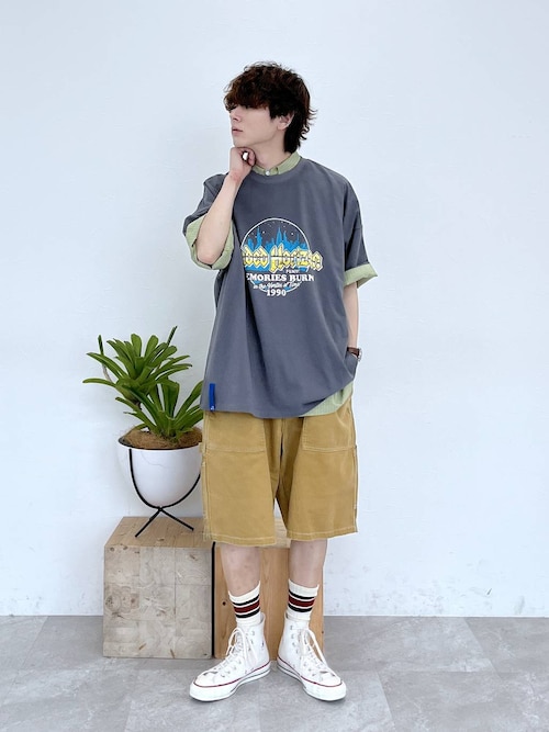ペインターデニムショートパンツ