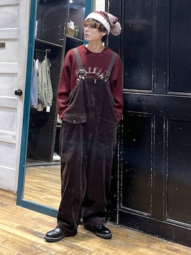 「アイテム（サロペット/オーバーオール）」を使った、daikinikoandさん（メンズ・169cm）の秋コーディネート