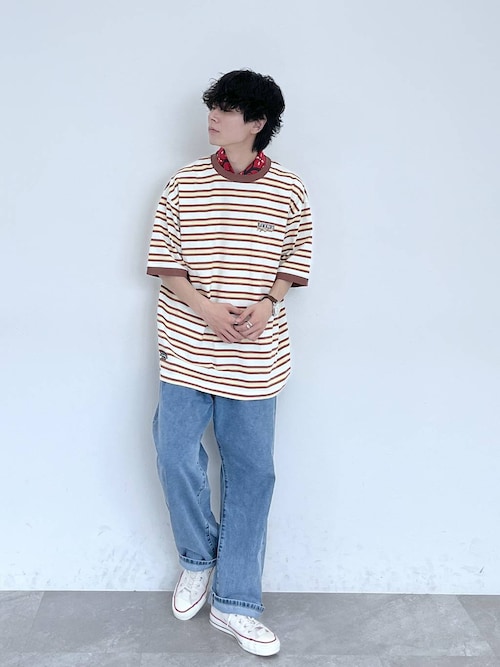 9oz ライトデニム5ポケットワイドパンツ【niko and ...JEANS 2025SS】