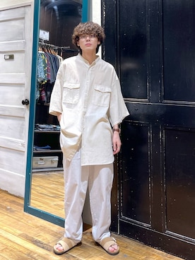 「niko and...（ニコアンド）のアイテム」を使った、daikinikoandさん（メンズ・169cm）の夏コーディネート