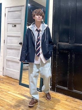 「niko and...（ニコアンド）のアイテム（ジャケット/アウター）」を使った、daikinikoandさん（メンズ・169cm）の秋コーディネート