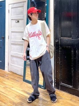 「niko and...（ニコアンド）のアイテム」を使った、daikinikoandさん（メンズ・169cm）の夏コーディネート