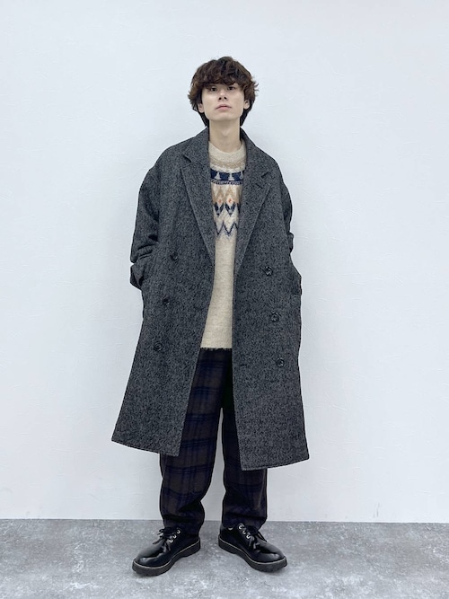 ネップツイードロングコート（ダウンジャケット/コート）｜niko and