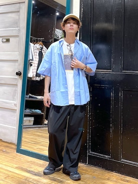 「niko and...（ニコアンド）のアイテム」を使った、daikinikoandさん（メンズ・169cm）の夏コーディネート
