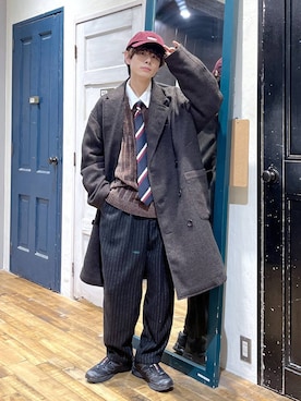 「アイテム（ダウンジャケット/コート）」を使った、daikinikoandさん（メンズ・169cm・20代）の秋コーディネート
