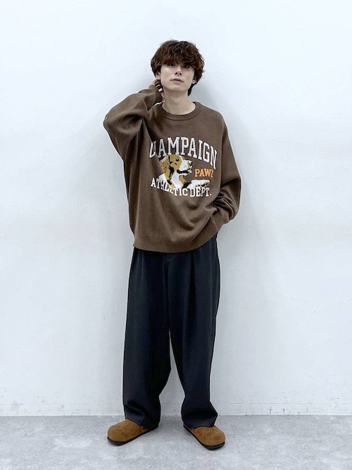 ヘリンボーンワイドパンツ（その他パンツ）｜niko and