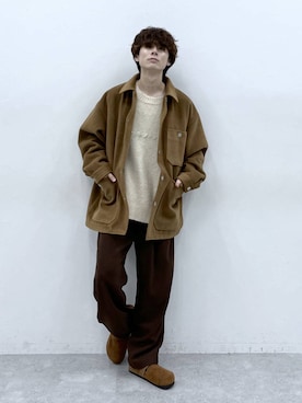 「アイテム（カバーオール）」を使った、daikinikoandさん（メンズ・169cm）の秋コーディネート