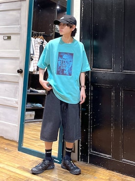 「アイテム（キャップ）」を使った、daikinikoandさん（メンズ・169cm）の夏コーディネート