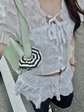 「GIUNON（ジウノン）のアイテム」を使った、nemeさん（レディース・161cm）の春コーディネート